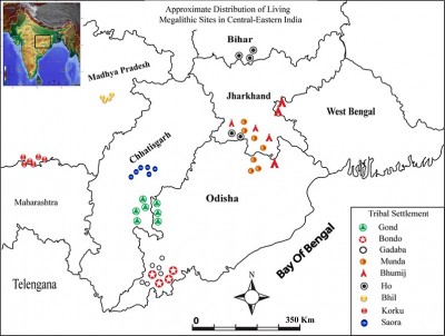 Figure 1. Distribution map of megalithic sites.